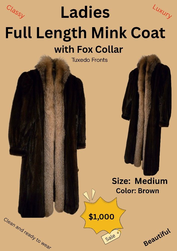 Full Length Ladies Fur Coat