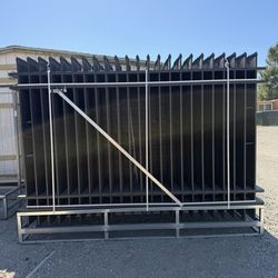 Black heavy duty fence panels