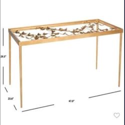 SAFAVIEH Rosalia Antique Gold Leaf Butterfly Desk