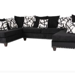 Three piece sectional sofa set