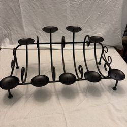 Wrought Iron Candelabra With 9 Pillars