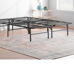 Linenspa QUEEN 14 Inch Folding Metal Platform Bed Frame - 13 Inches of Clearance - Tons of Under Bed Storage - Heavy Duty Construction - 