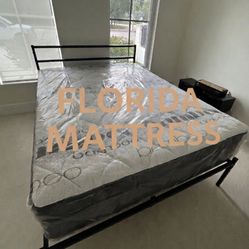 New Queen Size Orthopedic Mattress + Box Spring  