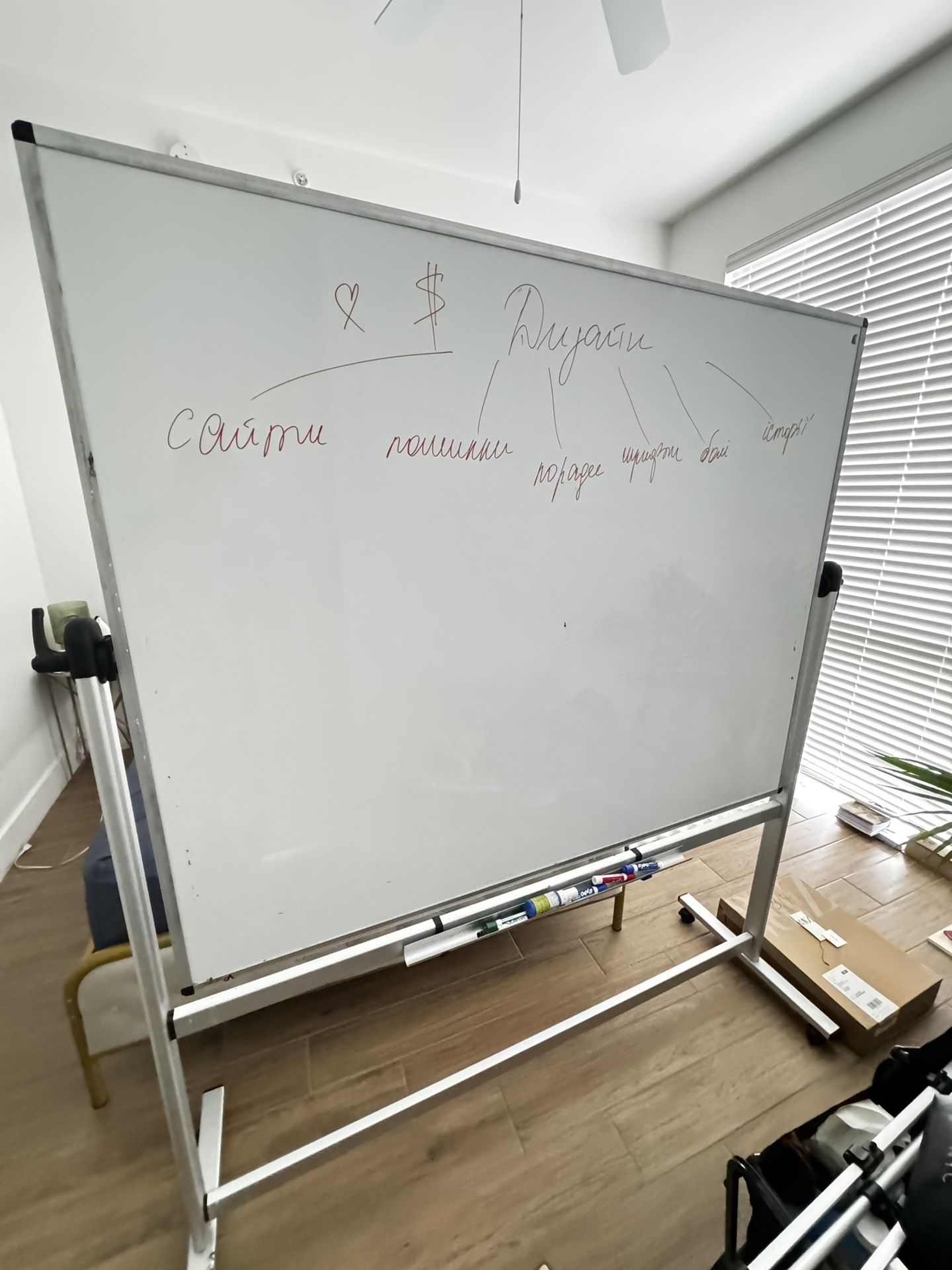 portable whiteboard with stand