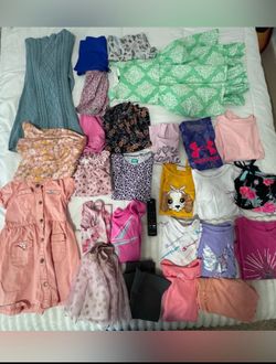 Girls Mixed Tops & Dresses Lot - Pastel Pink, Mint, Yellow, Purple
