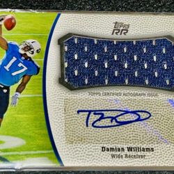 Damian Williams Patch Auto 1/5 RR Impressions Topps