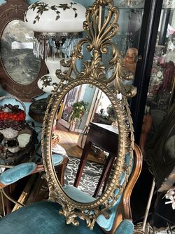 Stunning Antique Syroco Mirror 