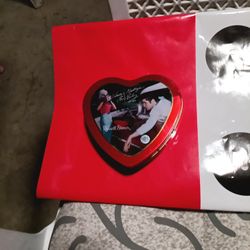 Valentines Greetings Tin Heart Candy Box ELVIS PRESLEY