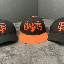 Lot Of 3-  SF Giants baseball team hats GREAT CONDITION