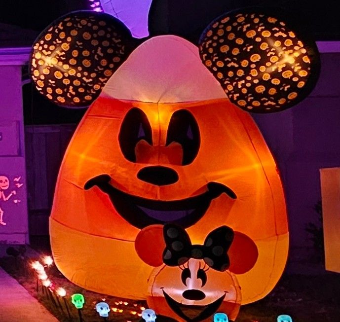 Gemmy Disney 9.5 ft Halloween Mickey Mouse Candy Corn Airblown Inflatable