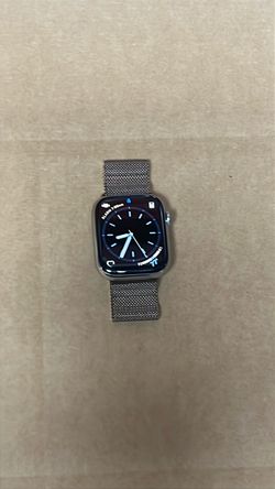 Apple Watch 9 steel series with steel series band and charger