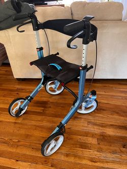 Premium Euro-Style Rollator Walker - Lightweight Folding with 10" Wheels in Cornelius