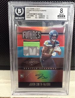 Jaxon Smith-Njigba RC 2023 Panini Legacy Futures Patch Autographs RUBY JSN