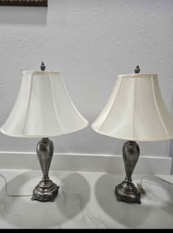 Table lamps pair 32" high