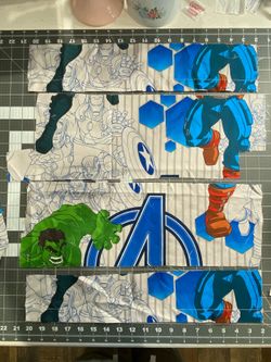 Avenger’s Bedsheet Fabric Print Sraps