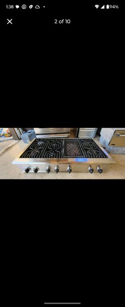 Thermador Professional Series 6 Burner Stove + Lava Rock Grill