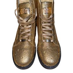 Parrazo Premium Rhinestone High Top Sneakers Size 9