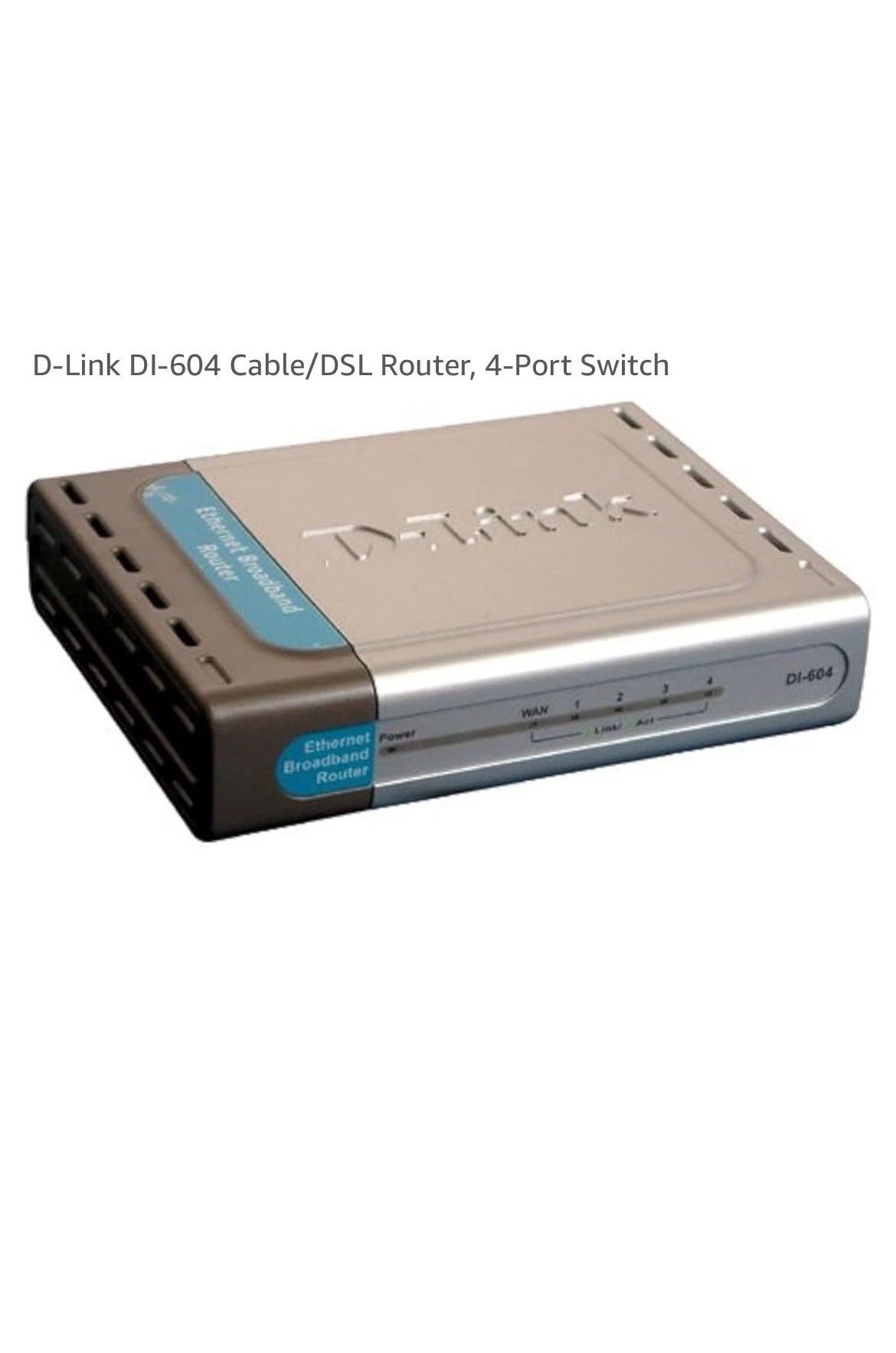 D-Link DI-604 Cable/DSL Router, 4-Port Switch
