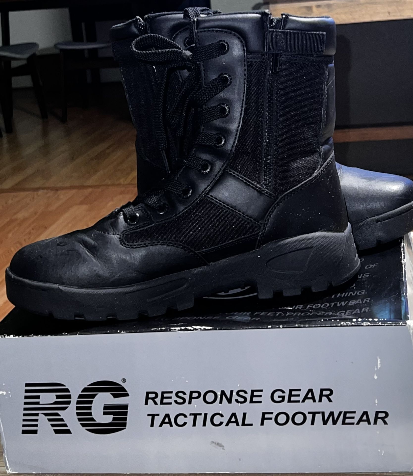 Response Gear Tactical Footwear Deputy Side Zip Boots Size 10 Mens
