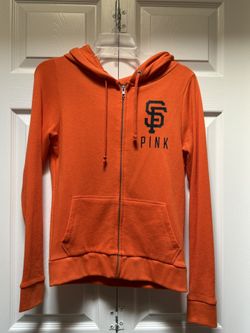 Victoria’s Secret Pink Giants Zip Up Hooded Sweater Size XS