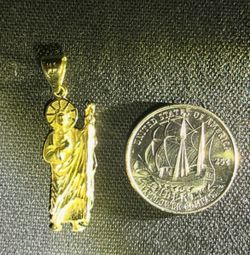Gold Pendant 14k San Judas