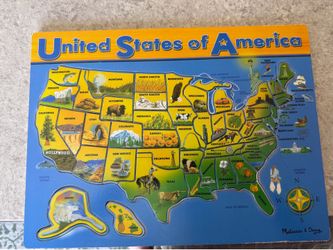 United States wooden puzzle
