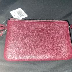 Bran New Real Leather Coach Wristlet
