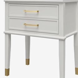Set of two white nightstands by Everly Quinn
