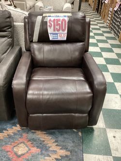 Brown Leather Recliner Chair
