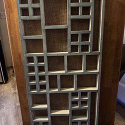 Rustic Solid Wood Shadowbox Shelf