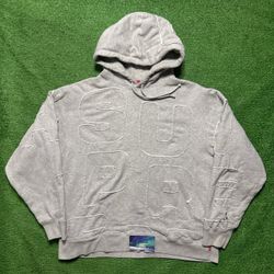 Supreme Cutout Letter Hoodie Heather Grey Medium Pre-Owned
