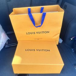 Louis Vuitton empty box and bag