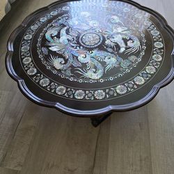 Asian Mother of Peral inlay tea table