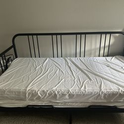 Large Daybed With Two Extra Long Twin Size Mattresses