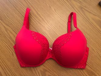 Red Lace Trim Underwire Push-Up Bra by Victoria’s Secret