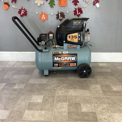 Mcgraw 10 Gallon 135psi  Air Compressor 