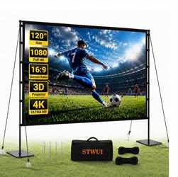 120 Inch Portable Outdoor Projector Screen With Stand