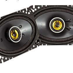 KICKER 46CSC464 CS-Series CSC46 4x6-Inch (100x160mm) Coaxial Speakers, 4-Ohm (Pair)