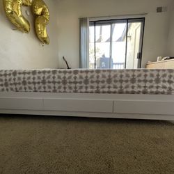 LIKE NEW - BED FRAME W/STORAGE