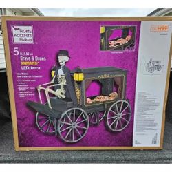 Home Depot Home Accents 5 ft. Animated LED Hearse **SACRAMENTO** Pickup🎃