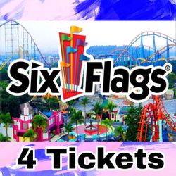 SIX FLAGS 4 Tickets 🎟 