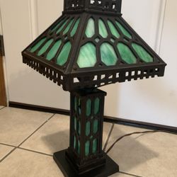 Antique Cast Iron Lamp Early 1900’s