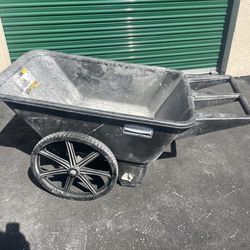 Big wheel plastic yard cart