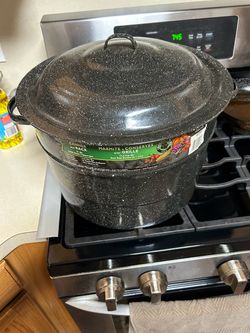 😃PICKUP CONROE - Large 21 Qt Pot No Rack Just Pot& Lid Unused