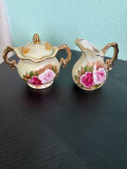 Vintage miniature sugar and creamer