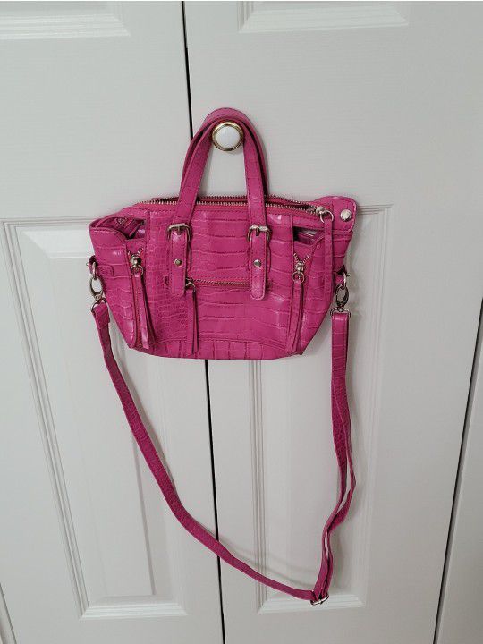Women's Pink and Silver Crossbody Bag 