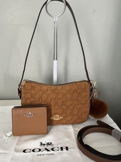 Coach Kailey Shoulder Bag In Signature Suede And Wallet