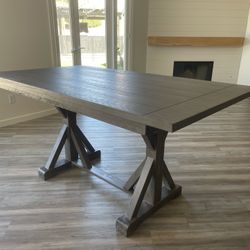 Rustic Counter Height Dining Table + 6 Chairs