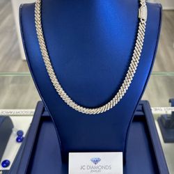 Chain Cubanlink 11 Mm By 22 Inch 10k Diamonds 