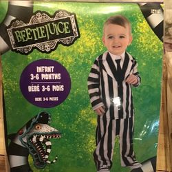 Beetlejuice Unisex Infant Costume 3-6 Months -new
